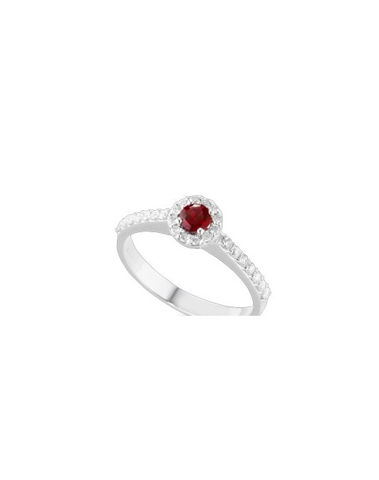 ANELLO FANTASIA IN ORO BIANCO 18 K CON ACQUA MARINA E DIAMANTI NATURALI