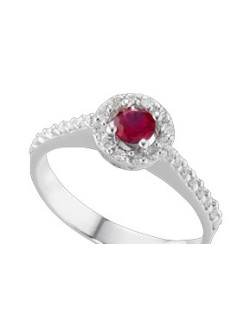 ANELLO FANTASIA IN ORO BIANCO 18 K CON ACQUA MARINA E DIAMANTI NATURALI