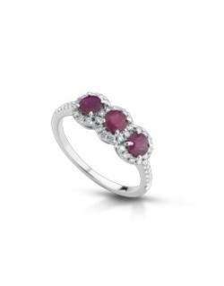 ANELLO FANTASIA IN ORO BIANCO 18 K CON ACQUA MARINA E DIAMANTI NATURALI