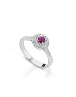 ANELLO FANTASIA IN ORO BIANCO 18 K CON ACQUA MARINA E DIAMANTI NATURALI