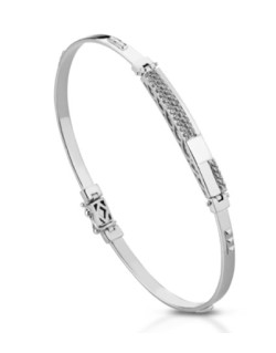 Bracciale Uomo in Oro Bianco e Diamanti