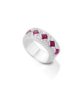 ANELLO FANTASIA IN ORO BIANCO 18 K CON ACQUA MARINA E DIAMANTI NATURALI