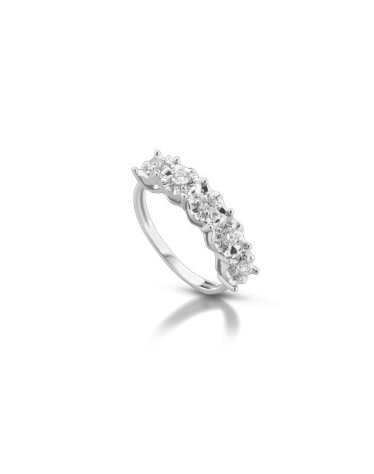 ANELLO FANTASIA IN ORO BIANCO 18 K CON DIAMANTI NATURALI E VVS