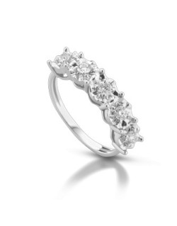 ANELLO FANTASIA IN ORO BIANCO 18 K CON DIAMANTI NATURALI E VVS