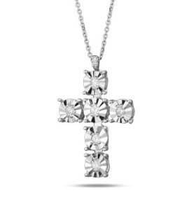 CIONDOLO FANTASIA IN ORO BIANCO 18 K CON DIAMANTI NATURALI E VVS