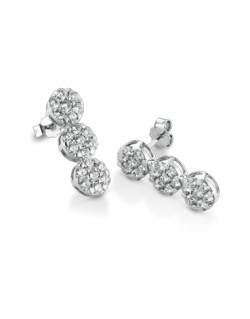 ORECCHINI FANTASIA IN ORO BIANCO 18 K CON DIAMANTI NATURALI E VVS