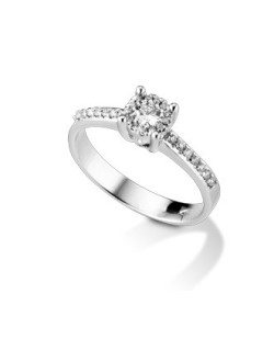 ANELLO FANTASIA IN ORO BIANCO 18 K CON DIAMANTI NATURALI E VVS