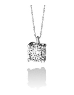CIONDOLO FANTASIA IN ORO BIANCO 18 K CON DIAMANTI NATURALI E VVS