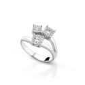 ANELLO FANTASIA IN ORO BIANCO 18 K CON DIAMANTI NATURALI E VVS