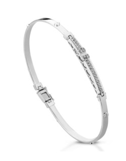 BRACCIALE UOMO ORO BIANCO 18 K CON DIAMANTI NATURALI 0.23 CARATI E VVS