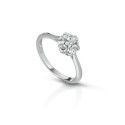 ANELLO FANTASIA IN ORO BIANCO 18 K CON DIAMANTI NATURALI E VVS