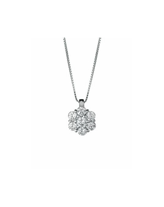 CIONDOLO FANTASIA IN ORO BIANCO 18 K CON DIAMANTI NATURALI E VVS