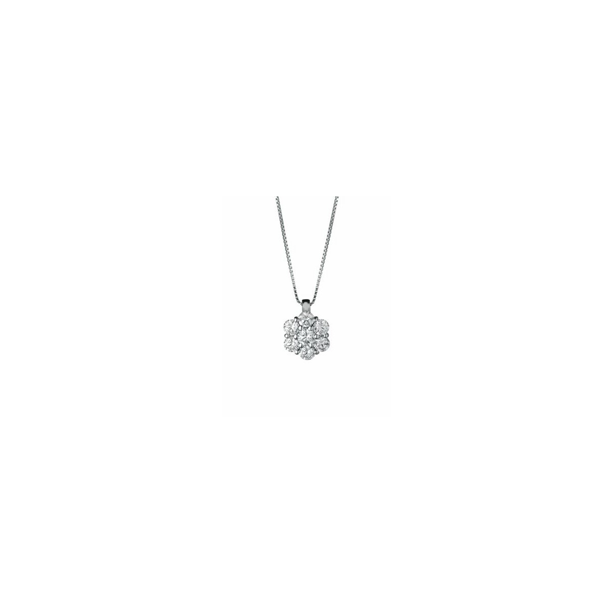CIONDOLO FANTASIA IN ORO BIANCO 18 K CON DIAMANTI NATURALI E VVS