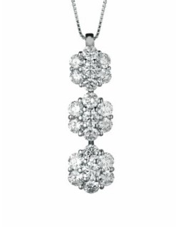 CIONDOLO FANTASIA IN ORO BIANCO 18 K CON DIAMANTI NATURALI E VVS