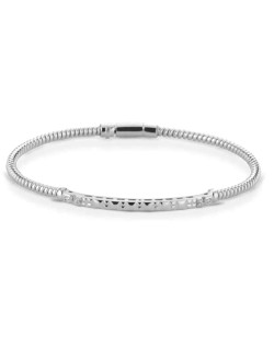 BRACCIALE UOMO ORO BIANCO 18 K CON DIAMANTI NATURALI 0.06 CARATI E VVS