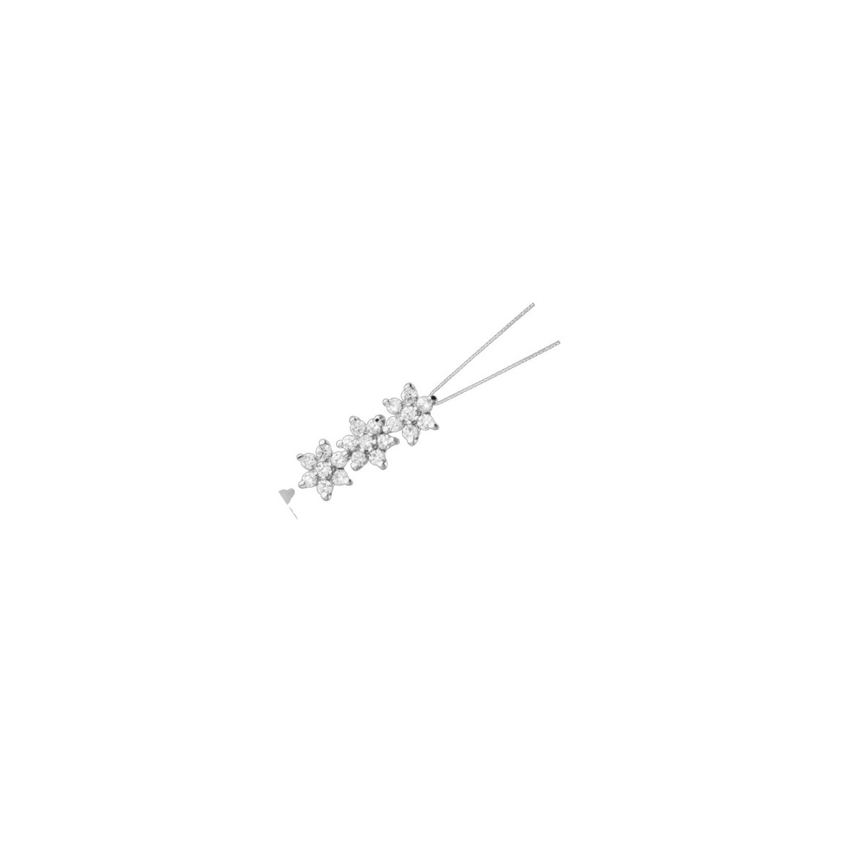 CIONDOLO FANTASIA IN ORO BIANCO 18 K CON DIAMANTI NATURALI E VVS