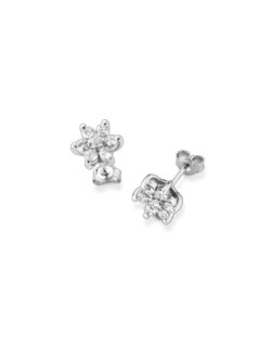 ORECCHINI FANTASIA IN ORO BIANCO 18 K CON DIAMANTI NATURALI E VVS