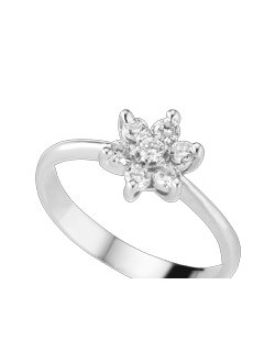 ANELLO FANTASIA IN ORO BIANCO 18 K CON DIAMANTI NATURALI E VVS