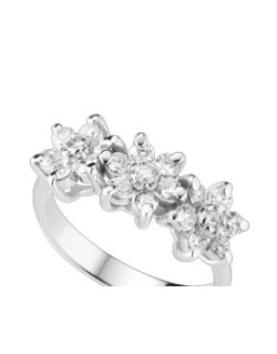 ANELLO FANTASIA IN ORO BIANCO 18 K CON DIAMANTI NATURALI E VVS