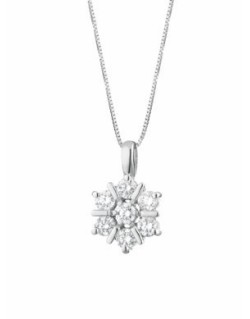 CIONDOLO FANTASIA IN ORO BIANCO 18 K CON DIAMANTI NATURALI E VVS