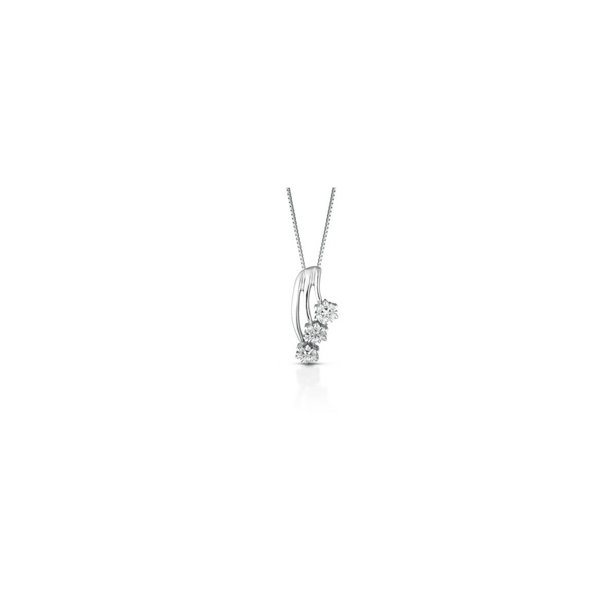 CIONDOLO FANTASIA IN ORO BIANCO 18 K CON DIAMANTI NATURALI E VVS