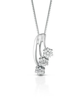 CIONDOLO FANTASIA IN ORO BIANCO 18 K CON DIAMANTI NATURALI E VVS
