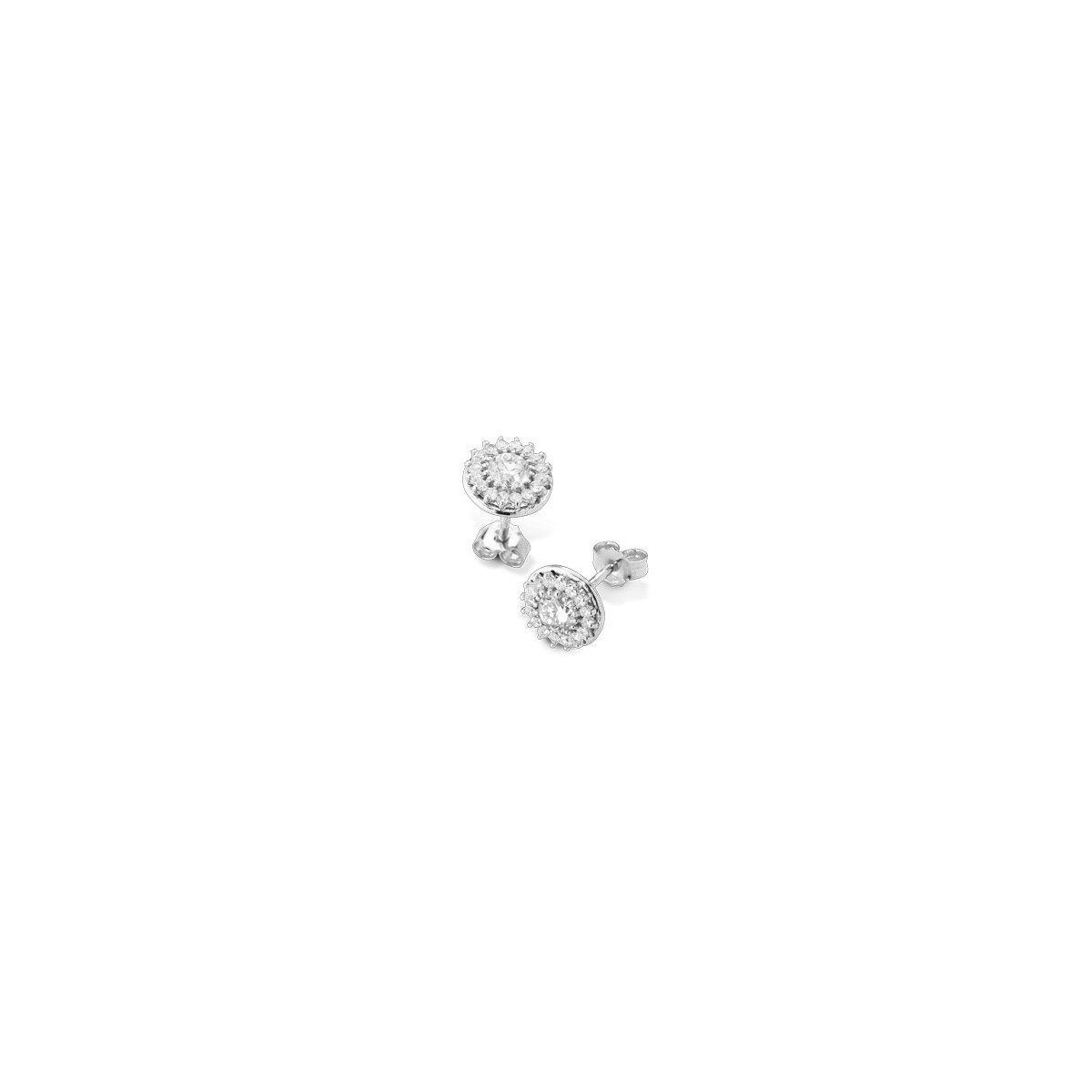 ORECCHINI FANTASIA IN ORO BIANCO 18 K CON DIAMANTI NATURALI E VVS