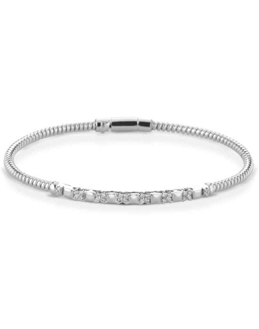 BRACCIALE UOMO ORO BIANCO 18 K CON DIAMANTI NATURALI 0.28 CARATI E VVS
