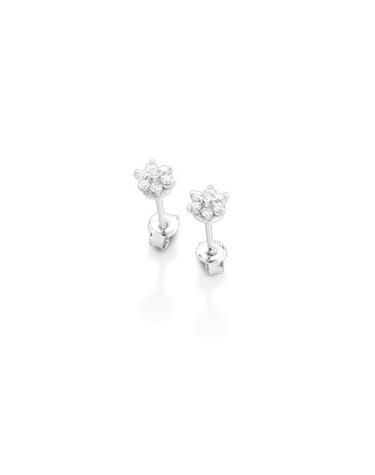 ORECCHINI FANTASIA IN ORO BIANCO 18 K CON DIAMANTI NATURALI E VVS