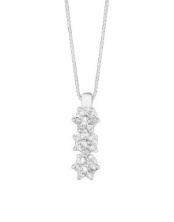 CIONDOLO FANTASIA IN ORO BIANCO 18 K CON DIAMANTI NATURALI E VVS