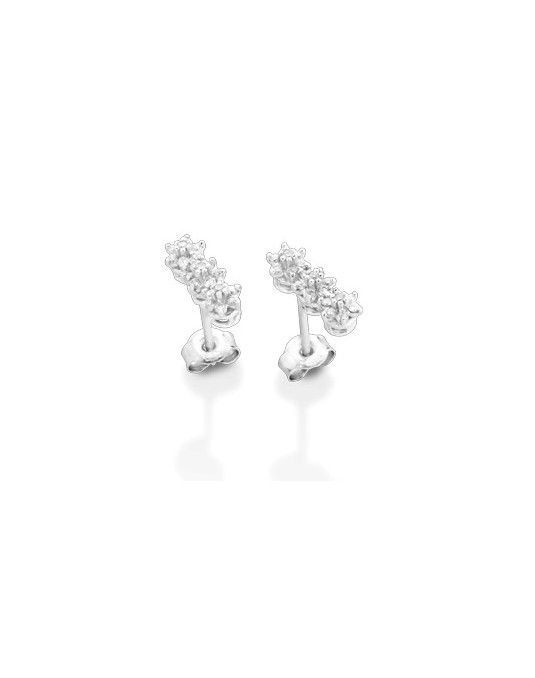 ORECCHINI FANTASIA IN ORO BIANCO 18 K CON DIAMANTI NATURALI E VVS