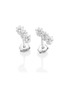 ORECCHINI FANTASIA IN ORO BIANCO 18 K CON DIAMANTI NATURALI E VVS