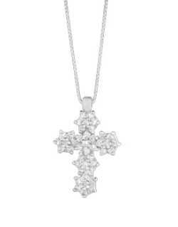 CIONDOLO FANTASIA IN ORO BIANCO 18 K CON DIAMANTI NATURALI E VVS