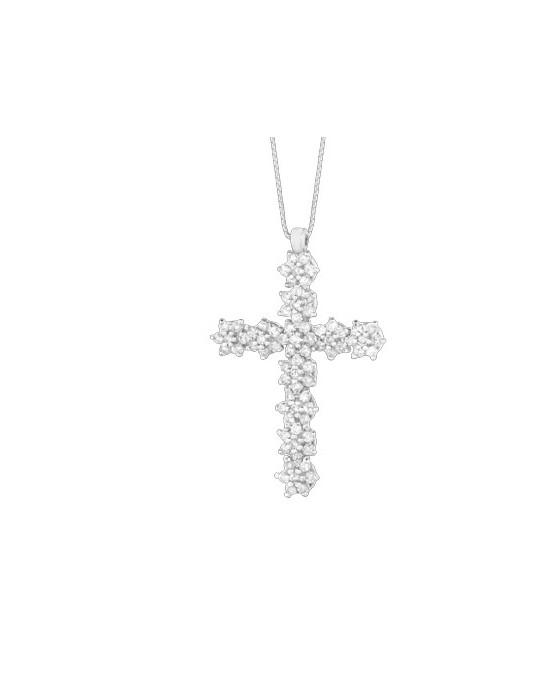CIONDOLO FANTASIA IN ORO BIANCO 18 K CON DIAMANTI NATURALI E VVS