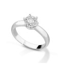ANELLO FANTASIA IN ORO BIANCO 18 K CON DIAMANTI NATURALI E VVS