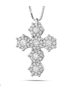 CIONDOLO FANTASIA IN ORO BIANCO 18 K CON DIAMANTI NATURALI E VVS