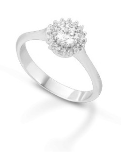 ANELLO FANTASIA IN ORO BIANCO 18 K CON DIAMANTI NATURALI E VVS