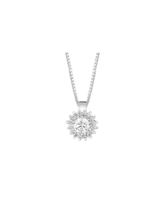 CIONDOLO FANTASIA IN ORO BIANCO 18 K CON DIAMANTI NATURALI E VVS