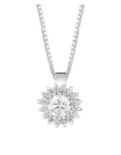 CIONDOLO FANTASIA IN ORO BIANCO 18 K CON DIAMANTI NATURALI E VVS
