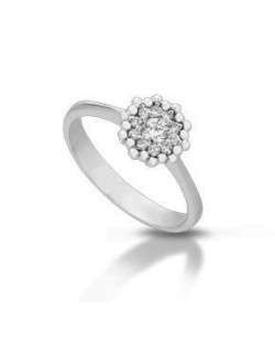 ANELLO FANTASIA IN ORO BIANCO 18 K CON DIAMANTI NATURALI E VVS