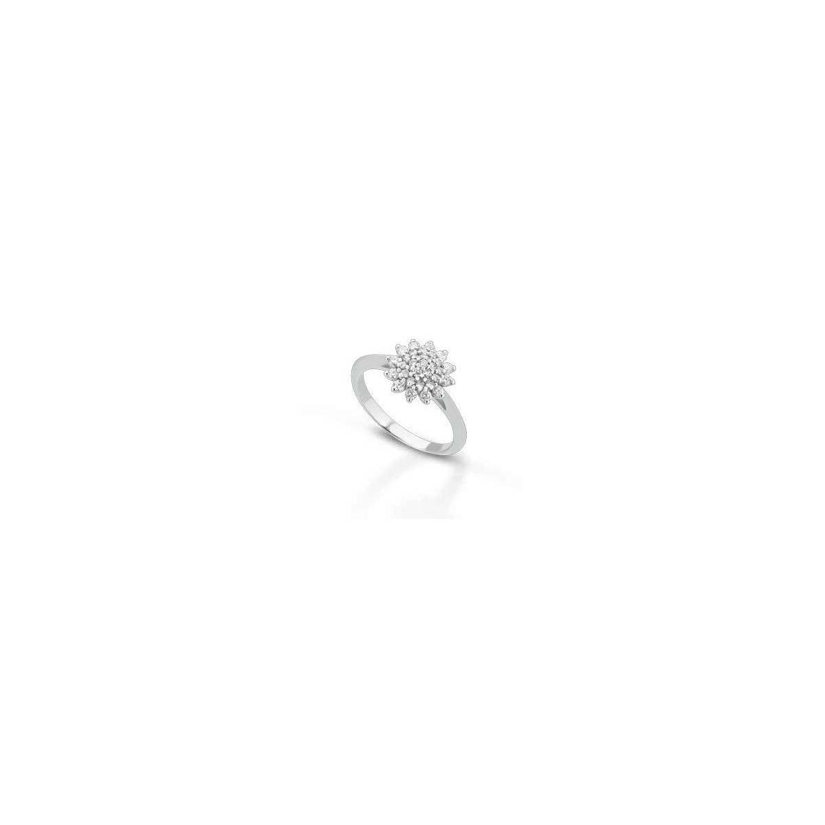 ANELLO FANTASIA IN ORO BIANCO 18 K CON DIAMANTI NATURALI E VVS