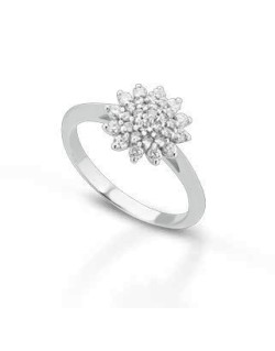 ANELLO FANTASIA IN ORO BIANCO 18 K CON DIAMANTI NATURALI E VVS