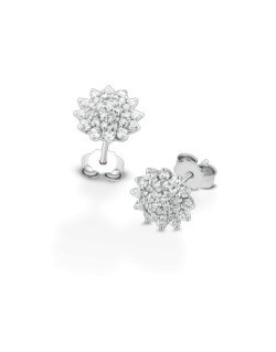 ORECCHINI FANTASIA IN ORO BIANCO 18 K CON DIAMANTI NATURALI E VVS