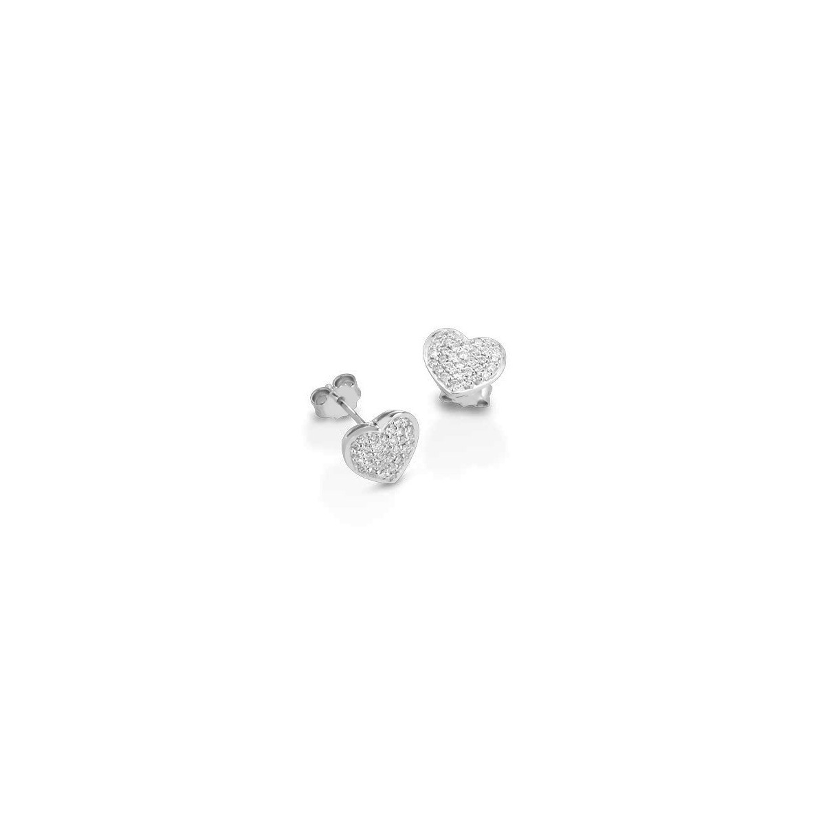 ORECCHINI FANTASIA IN ORO BIANCO 18 K CON DIAMANTI NATURALI E VVS