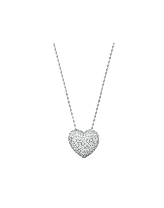 CIONDOLO FANTASIA IN ORO BIANCO 18 K CON DIAMANTI NATURALI E VVS