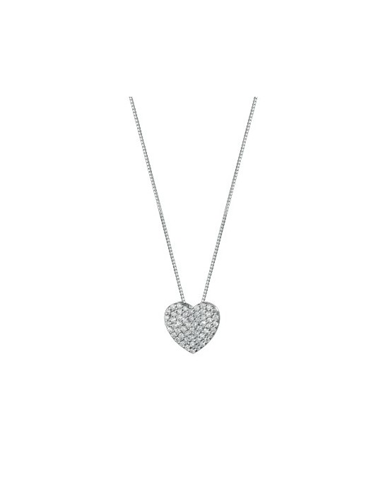 CIONDOLO FANTASIA IN ORO BIANCO 18 K CON DIAMANTI NATURALI E VVS