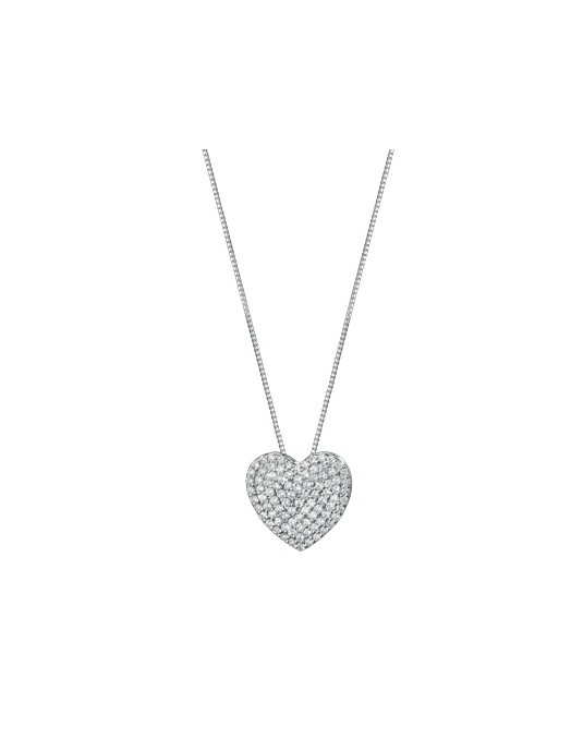 CIONDOLO FANTASIA IN ORO BIANCO 18 K CON DIAMANTI NATURALI E VVS