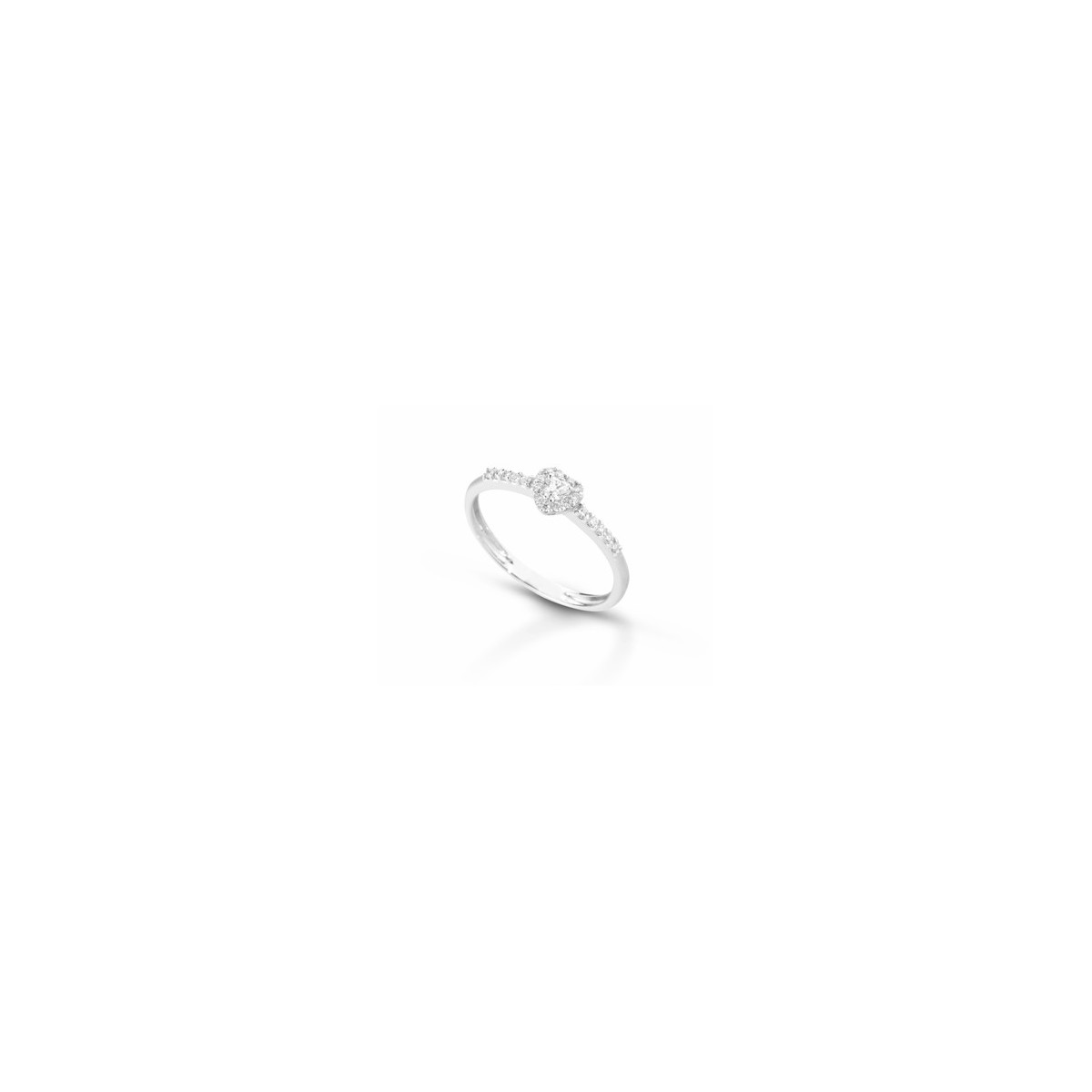 ANELLO FANTASIA IN ORO BIANCO 18 K CON DIAMANTI NATURALI E VVS