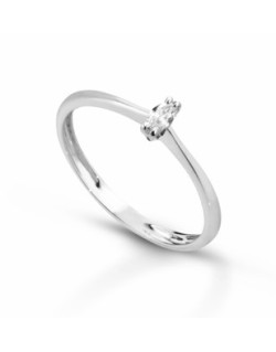 ANELLO FANTASIA IN ORO BIANCO 18 K CON DIAMANTI NATURALI E VVS