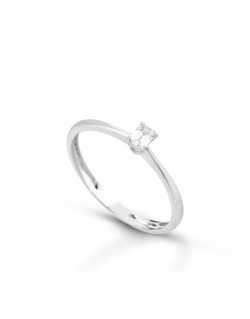 ANELLO FANTASIA IN ORO BIANCO 18 K CON DIAMANTI NATURALI E VVS
